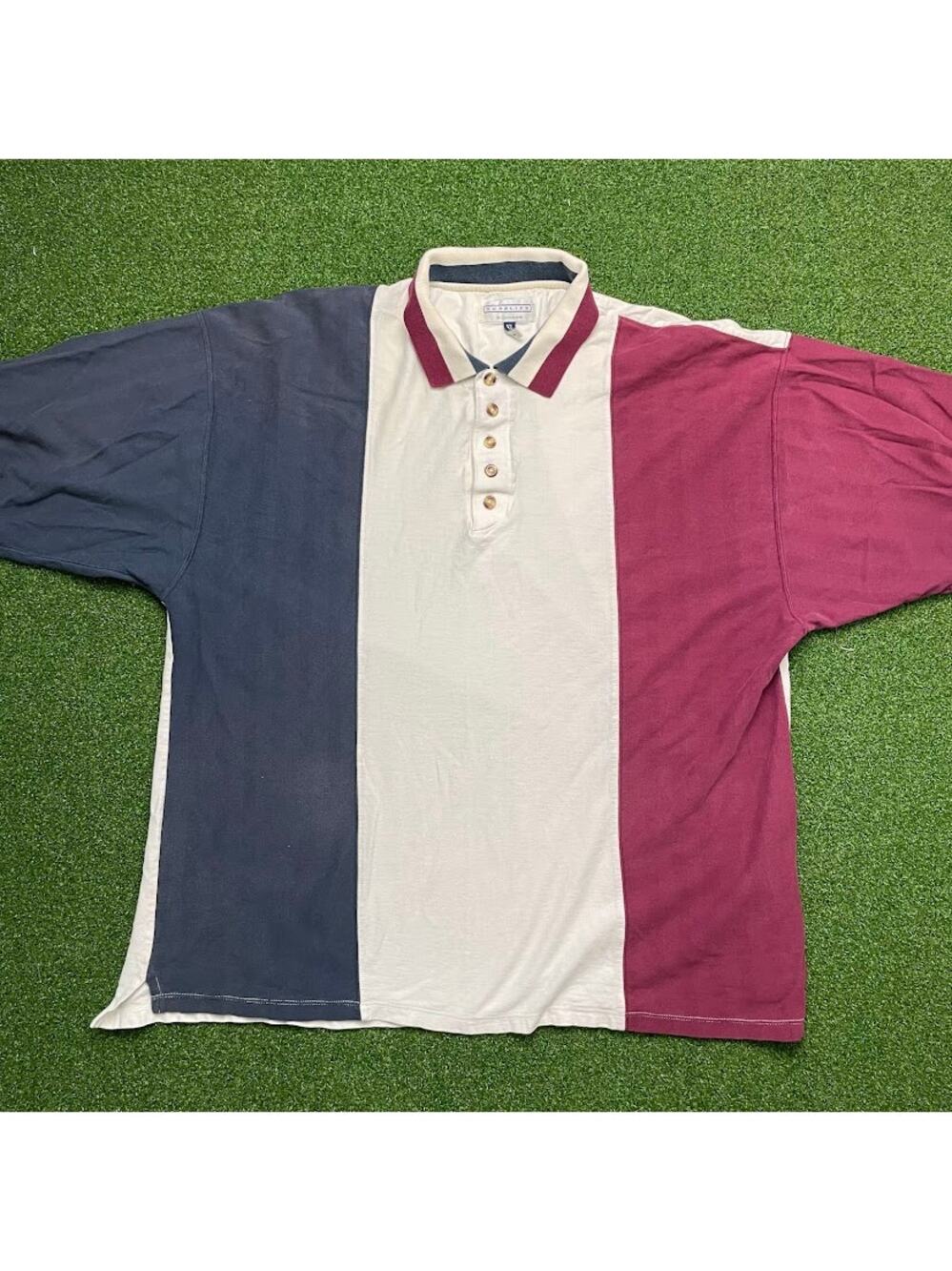Vintage Y2K 2000s Supplies By Unionbay Means Colorblock Polo Sz XL